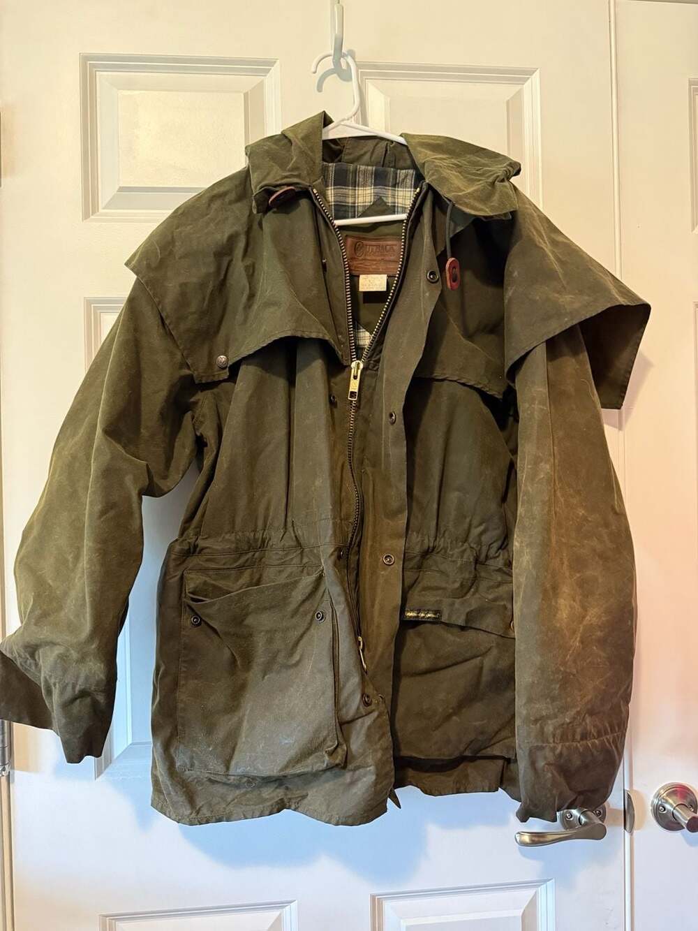 Vintage Outback Trading Co. Swagman Oilskin Waxed Cotton Jacket with Hood